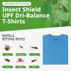 Insect Shield Women's Tri-Blend Long Sleeve T-Shirt, Royal Heather, M view 3