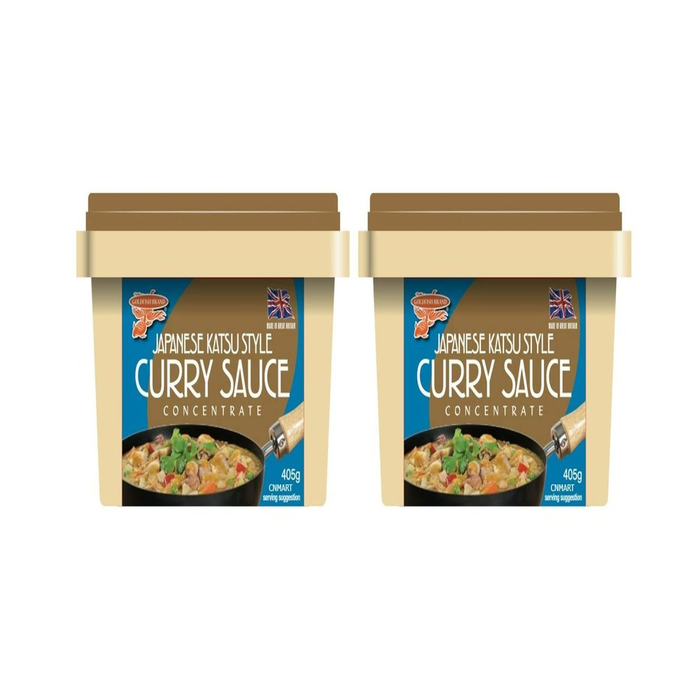 Goldfish Japanese Katsu Style Curry Sauce Concentrate 405g (Pack of 2) by CNMART