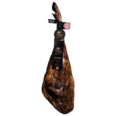 7 BELLOTAS Acorn-fed 100% Iberico Ham | Jamon Pata Negra Bellota | Spanish Iberian Ham Leg with 48 Months