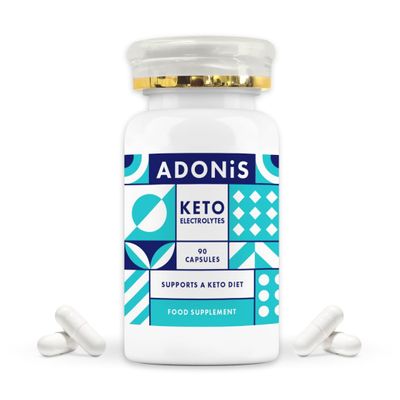 ADONiS Keto Electrolytes Supplement | Sugar-Free & Carb-Free Rehydration | Replenished Essential Electrolytes Like Sodium, Potassium, Magnesium & Calcium | Vegan & Keto-Friendly | 90 Capsules