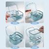 Retainer Case, Portable Denture Box Easy to Clean, Slim Orthodontic Dentall Case, Leak Proof with Lid Denture Cup Holder Case, Retainer Bath Box Storage Soaking Case for Home Bathroom view 3