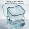 Retainer Case, Portable Denture Box Easy to Clean, Slim Orthodontic Dentall Case, Leak Proof with Lid Denture Cup Holder Case, Retainer Bath Box Storage Soaking Case for Home Bathroom view 4