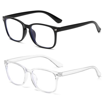 2Pcs Blue Light Blocking Glasses,Bue Light Glasses Anti-Glare Glasses,Blue Light Blocking Reading Glasses Blue Light Glasses Womens or Blue Light Glasses Men,Clear Glasses Light to Prevent Eye Fatigue