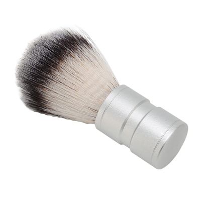 Beard Foam Brush, Strong Foaming Ability Impurities Removal Fast Dry Soft Nylon Brush Badger Hair Brush for Men Beard Removal