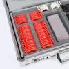 NICHOY 104Pcs Optical Trial Lens Set,Optometry Kit Metal Rim,Ophthalmic Lenses Aluminum Case,Password lock,Large Aperture Clear Hole(Color:A,Size:104pcs) view 3