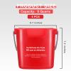 6 Pcs 6 Quart Cleaning Bucket Small Sanitizing Square Bucket Detergent Pail for Home Commercial Restaurant Kitchen Office School(Red) view 2