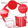 6 Pcs 6 Quart Cleaning Bucket Small Sanitizing Square Bucket Detergent Pail for Home Commercial Restaurant Kitchen Office School(Red) view 3