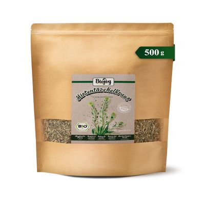 Biojoy Organic Shepherd's Purse Tea (500 g), Dried and Cut Shepherd's Purse Herb (Capsella bursa-pastoris)