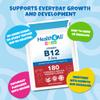 Health4All Kids Vitamin B12 2.5mcg 180 Chewable Tablets 6 Months Supply, Vegan VitB12 Methylcobalamin Supplement for Children 3+, Sugar-Free, Natural Orange Flavour | Made in UK (not Gummies) view 4