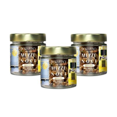 Portofino Fine Food - Half Walnuts First Choice - 3 x 60 g