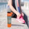 600 ml Nitro Recyclable Plastic Shaker Bottle On the Go BPA Free Measurable with Rust Free Stainless Steel Mixing Ball, Attachable Supplement Protein Powder Storage Jar and Leakproof Flip Cap (Random) view 4