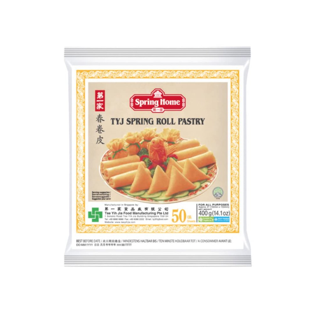 TYJ Spring Roll Pastry 150mm x 50 Sheets 400gr x 10 Pack