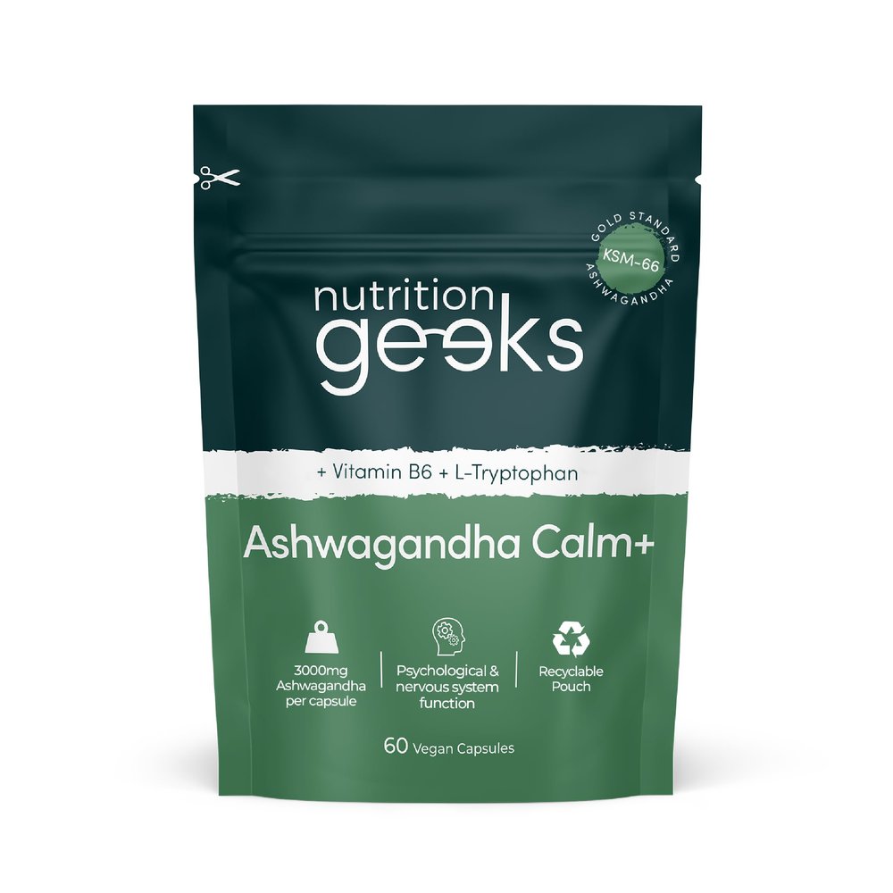 Ashwagandha KSM 66 Complex  3000mg Enhanced with L-Tryptophan & Vitamin B6 (2 Month Supply)  Ashwagandha High Strength Capsules with 250mg Extract (Not Gummies or Powder) - Vegan, UK Made