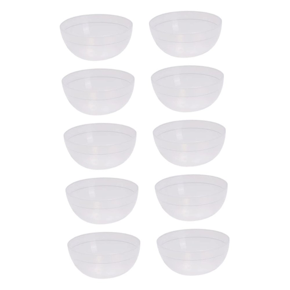 Beatifufu 30pcs White Semi- Pvc Salon Mask Bowls Small Size for DIY Face Mask Mixing and Prep, Anti-drop Beauty Mixing Bowls for Home and Spa Use