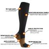 HYCOPROT Compression Socks for Women & Men Circulation (3 Pairs) 15-20 mmHg for Athletics Running Nurses Pregnancy TravelS-M, Black/Yellow view 2
