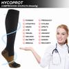 HYCOPROT Compression Socks for Women & Men Circulation (3 Pairs) 15-20 mmHg for Athletics Running Nurses Pregnancy TravelS-M, Black/Yellow view 3