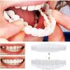 ALYOU 2 Pair False Teeth Veneers Top and Bottom Instant Veneers Fake Teeth White Dentures Instant Smile Veneers Cosmetic Teeth Whitening Temporary Prosthesis Teeth for Men Women Adult view 2