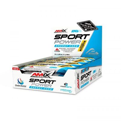 AMIX SPORT POWER Energy Snack Bar Flavor Banana-Choco-Chip, 20 Count x 45 Gr