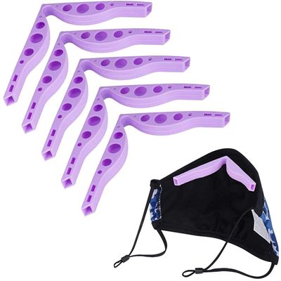 ACCROL 5 Pieces Fog-free Accessories For Masks Glasses, Silicone Anti-fog Nose Bridge Pads, Anti-fog Silicone Nose Bridge Prevents Glasses From Fogging Mask (Color : Lila (5 Stck))