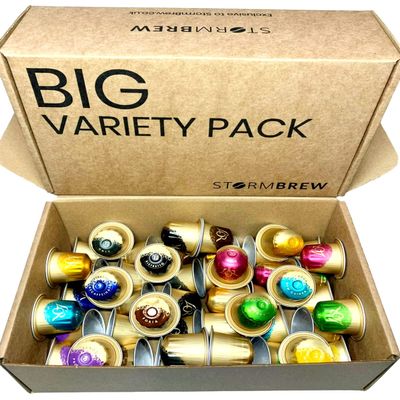 LOR Nespresso Compatible Variety Pack Starter Set (50 drinks  10 flavours)