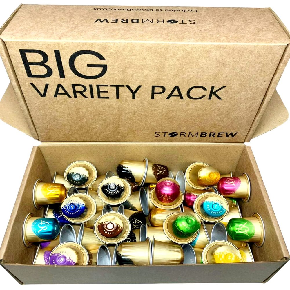 LOR Nespresso Compatible Variety Pack Starter Set (50 drinks  10 flavours)