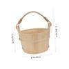 Cabilock Wooden Sauna Bucket and Spoon Set for Home and Spa Use, White Pine Material with Plastic Liner and Rope Handle, Practical Sauna Accessories for Water Pouring and Steam Bathing view 2