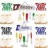 Fathers Day Cake Decorations - Happy Father Day Decoration - Dad Ever Cake Picks Decorations for Happy Father's Day Theme Party Supplies Silver Keloc view 1