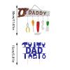 Fathers Day Cake Decorations - Happy Father Day Decoration - Dad Ever Cake Picks Decorations for Happy Father's Day Theme Party Supplies Silver Keloc view 4
