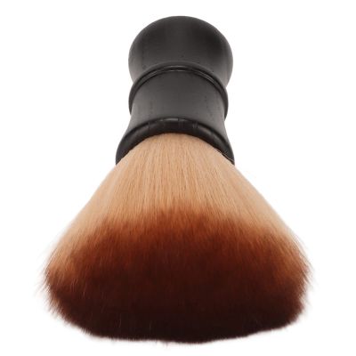 Beard Foam Brush, Remove Dirts Wooden Handle Compact Size Comfortable Grip Men Beard Foam Brush Soft for Home Use (Black)