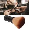Beard Foam Brush, Remove Dirts Wooden Handle Compact Size Comfortable Grip Men Beard Foam Brush Soft for Home Use (Black) view 2