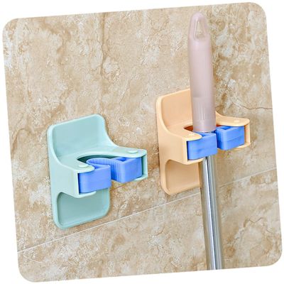 Cabilock Mop Clip Wall Mounted Mop Holder Broom Holder for Wall Self Adhesive for Home Office Garden Use