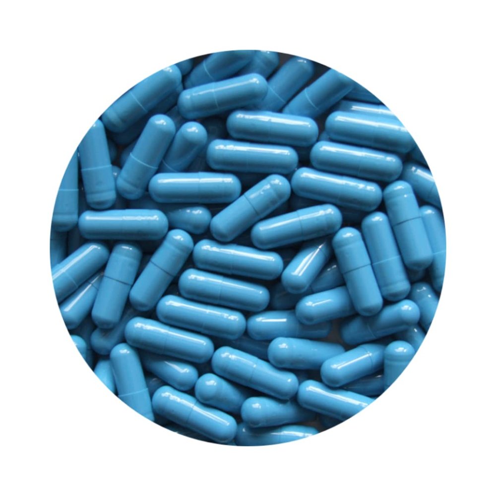 DR T&T size1 Size 1 Gelatine Gelatin Capsule Blue (100)