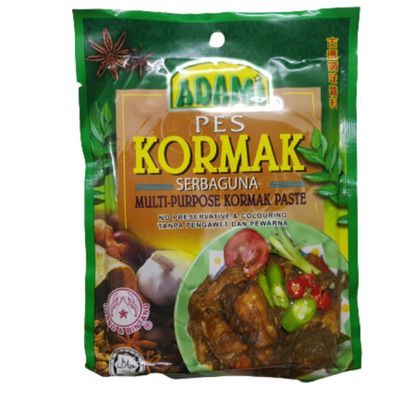 Adami Multi-Purpose Kormak Paste Korma Qorma PES Kormak Serbaguna, Halal, 200g Each, Expiry: 26th February 2025