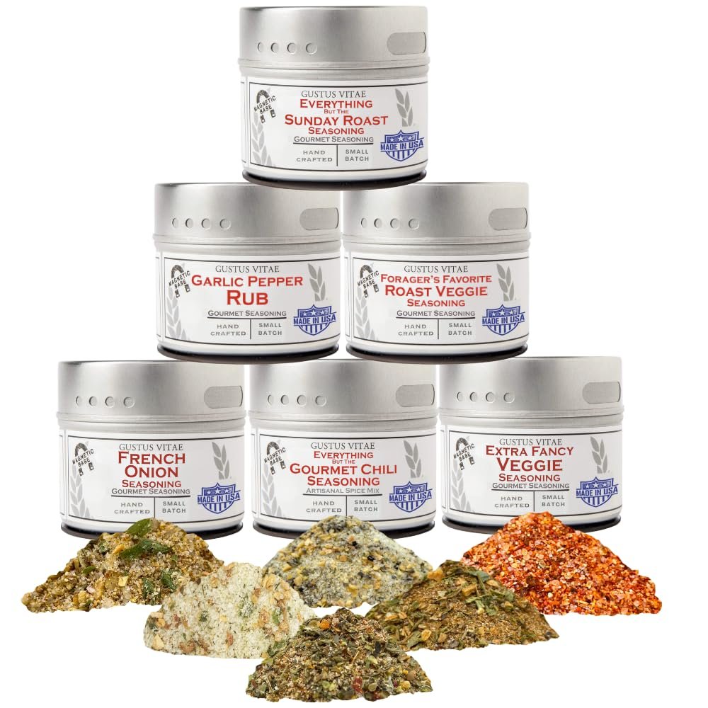 Slow Cooker Seasonings | Authentic Small Batch Seasoning Mixes | 6 Gourmet All Natural Spice Blends | Hand Packed, Non GMO | Sustainably Sourced, Made in USA | Artisanal Spice Blends, Marinades, and