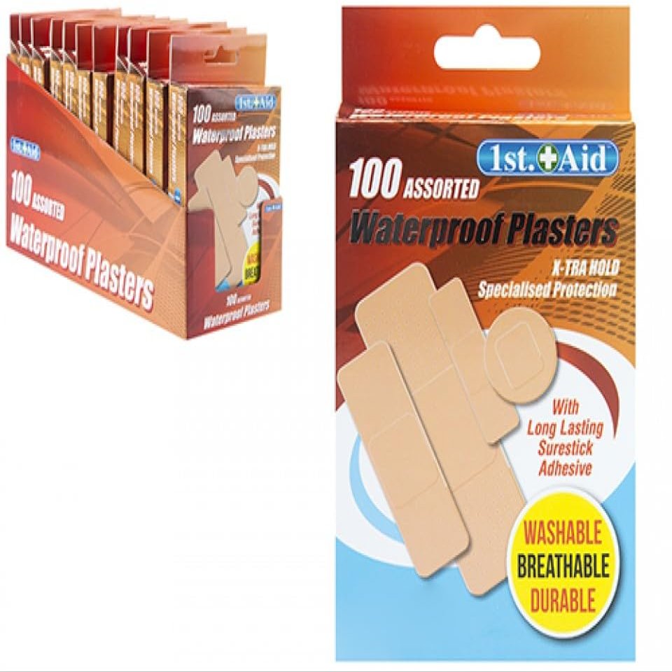 100 Pack Ventilated Plasters - Assorted