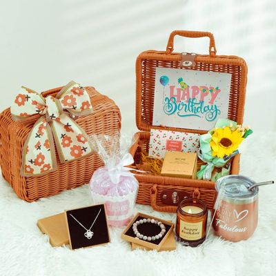 Birthday Gifts for Her,Unique Birthday Basket Gifts for Women Mum Sister Friend Daughter Wife Teacher