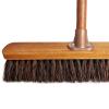 18 Stiff broom Natural Bassine Hard Bristle Outdoor Broom with Wooden Handle Cleaning Brush for Patios and Deck Cleans Dirt Perfect for Artificial Grass Brush and Industrial Cleaning (Pack of 2) view 3
