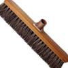 18 Stiff broom Natural Bassine Hard Bristle Outdoor Broom with Wooden Handle Cleaning Brush for Patios and Deck Cleans Dirt Perfect for Artificial Grass Brush and Industrial Cleaning (Pack of 2) view 4
