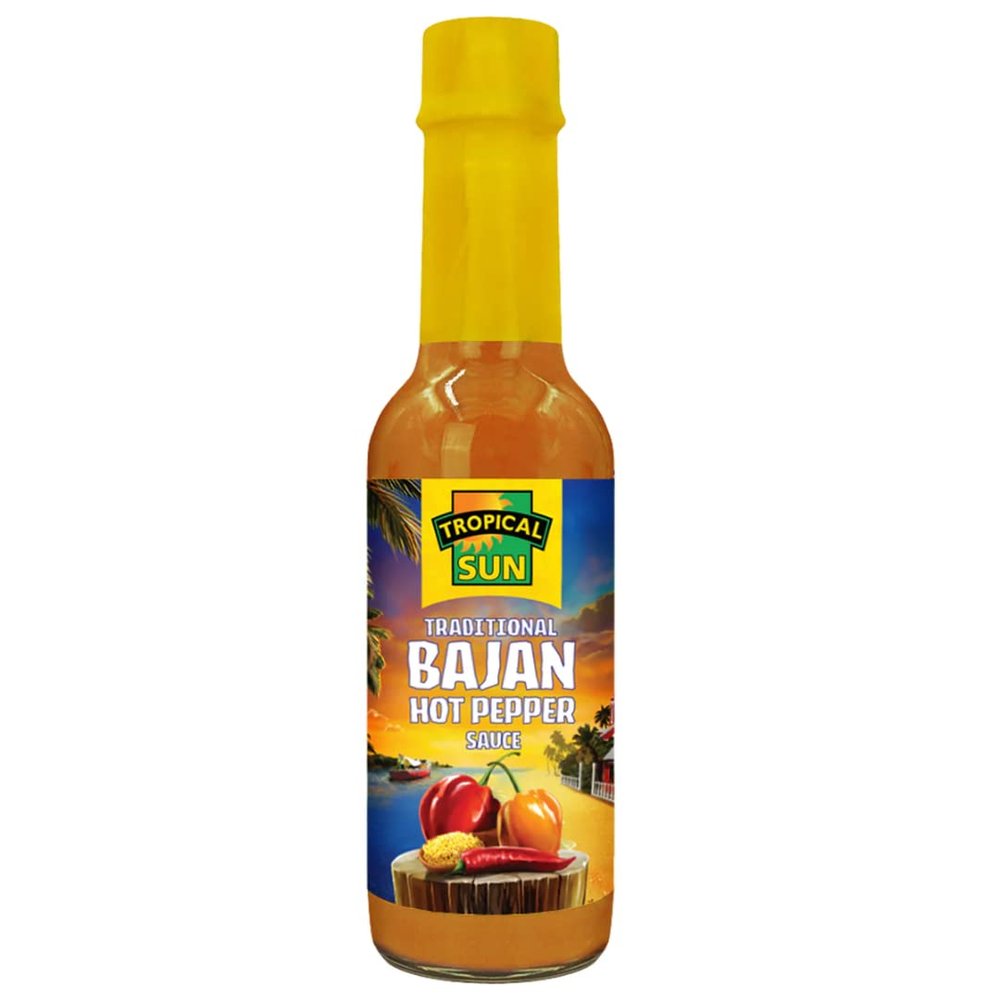 2 x Tropical Sun Bajan Hot Pepper Sauce 12 x 150ml