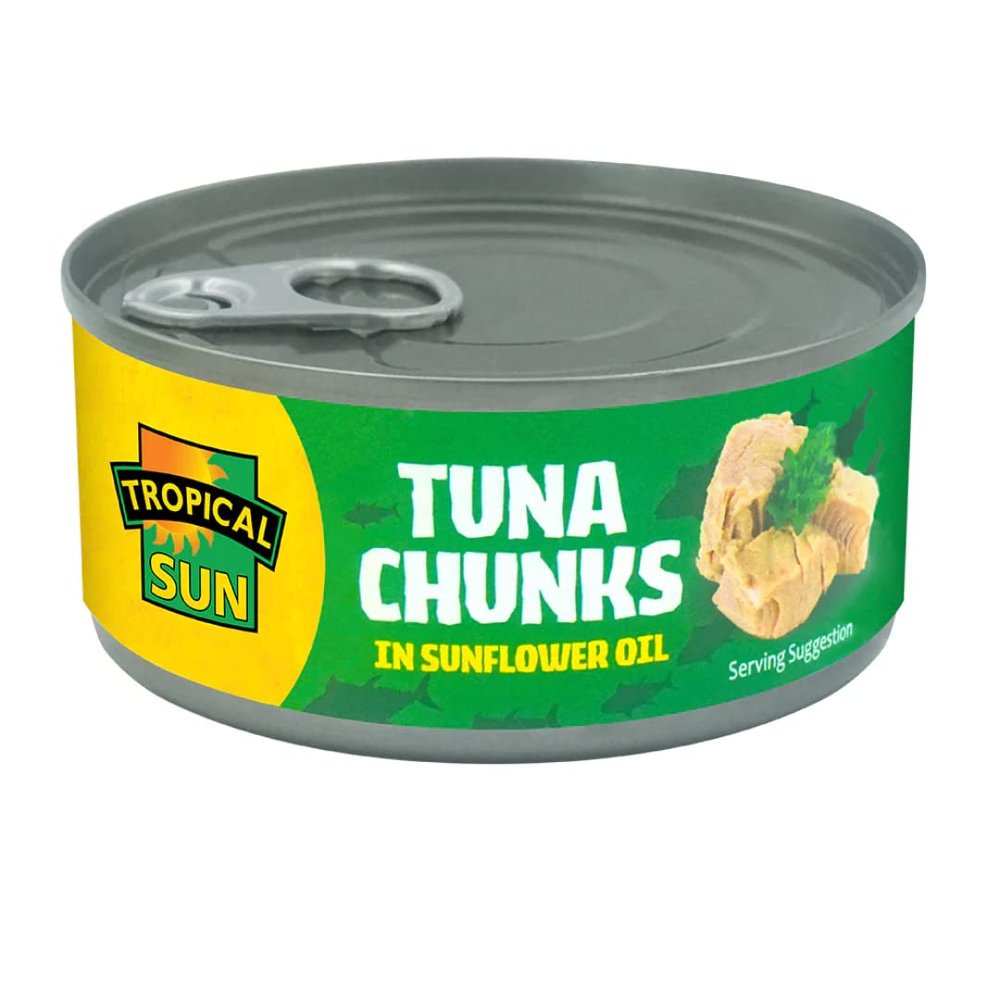 4 x Tropical Sun Tuna Chunks in Sunflower Oil 6 x 160g