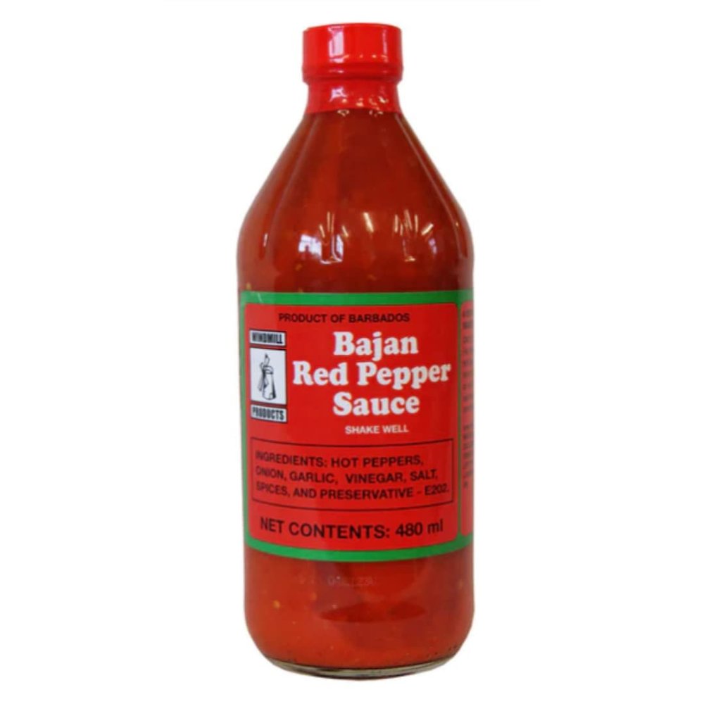 2 x Windmill Bajan Red Pepper Sauce 6 x 480ml