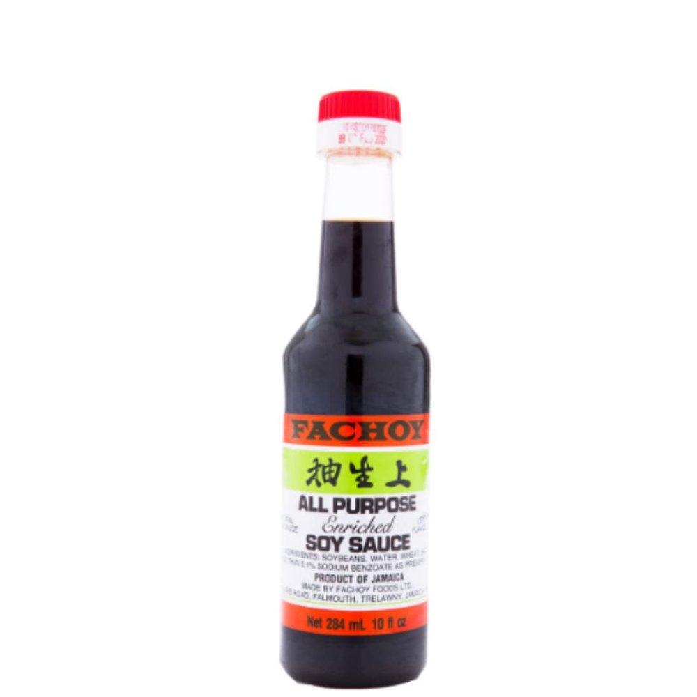 Fachoy All Purpose Soy Sauce  Jamaican Style  295ml Bottles, Case of 12 | Rich, Savoury Cooking Sauce for Marinades, Stir-Fries & Seasoning