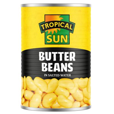 2 x Tropical Sun Butter Beans 12 x 400g