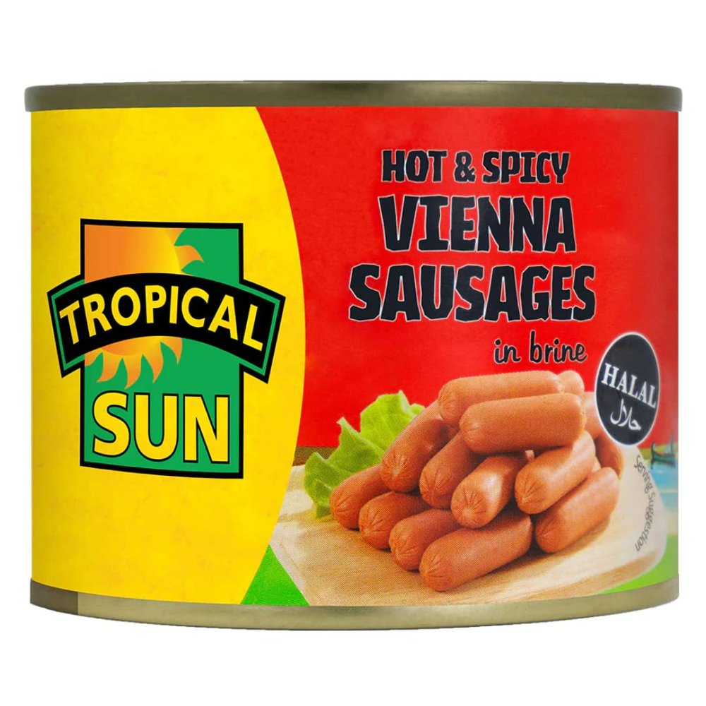 2 x Tropical Sun Chicken Viennas Hot & Spicy 12 x 200g