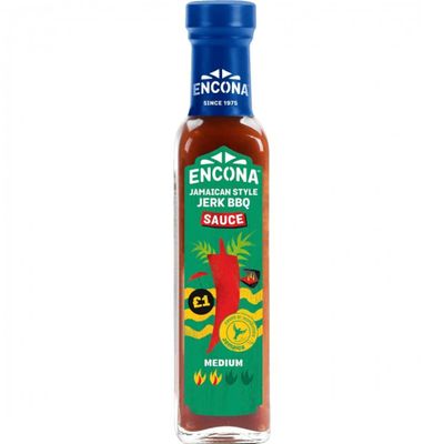Encona Jamaican Jerk Sauce | 3 Packs of 6 x 142ml Bottles | Authentic Caribbean Marinade & Cooking Sauce | Ideal for BBQ, Grilling & Everyday Meals