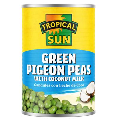 2 x Tropical Sun Green Pigeon Peas with Coconut 12 x 425g