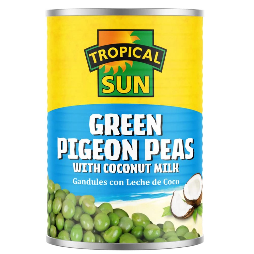 2 x Tropical Sun Green Pigeon Peas with Coconut 12 x 425g