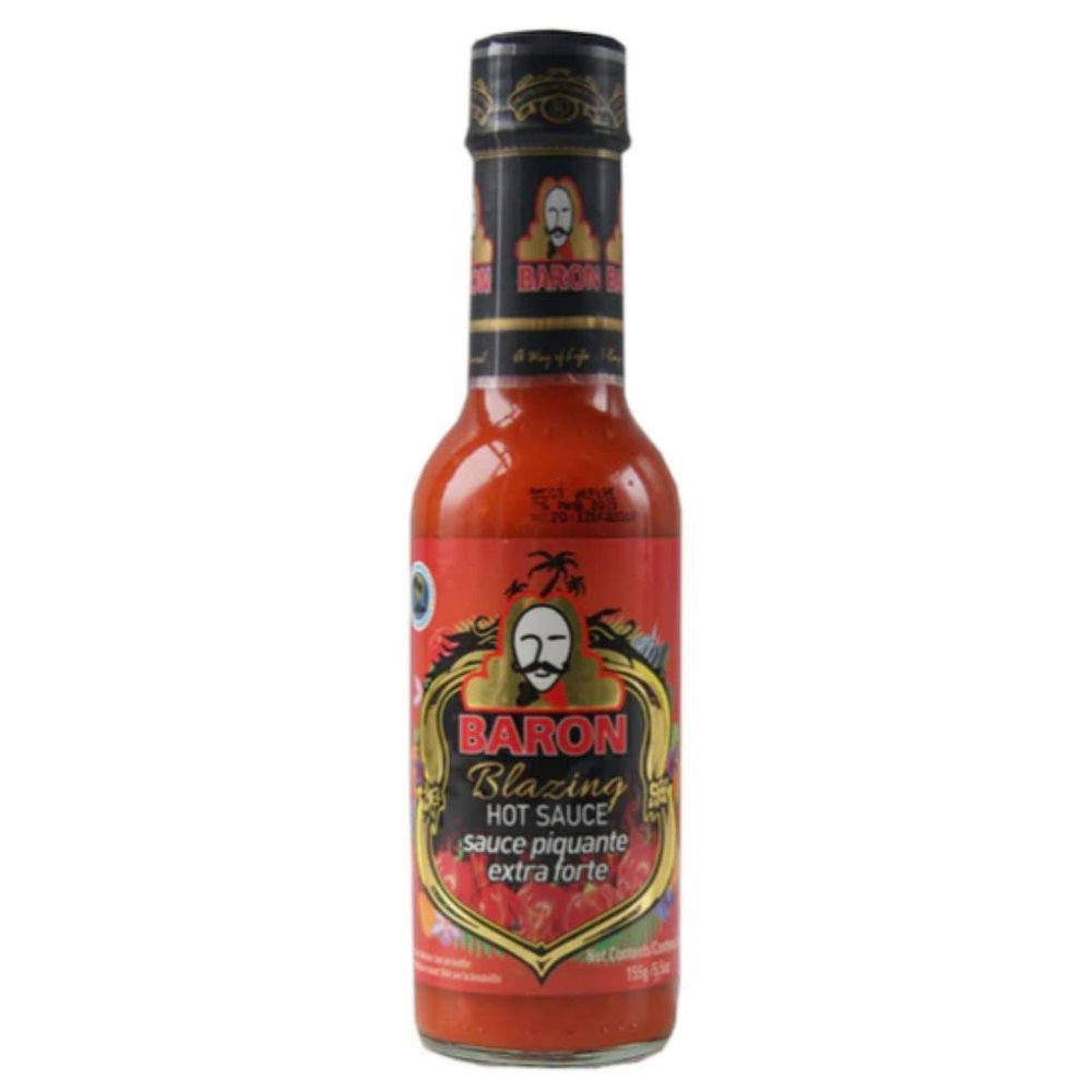 2 x Baron Blazing Hot Sauce 6 x 155g