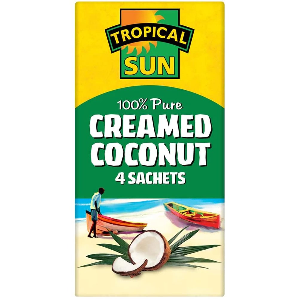 2 x Tropical Sun Creamed Coconut Sachet 12 x 4 x 50g