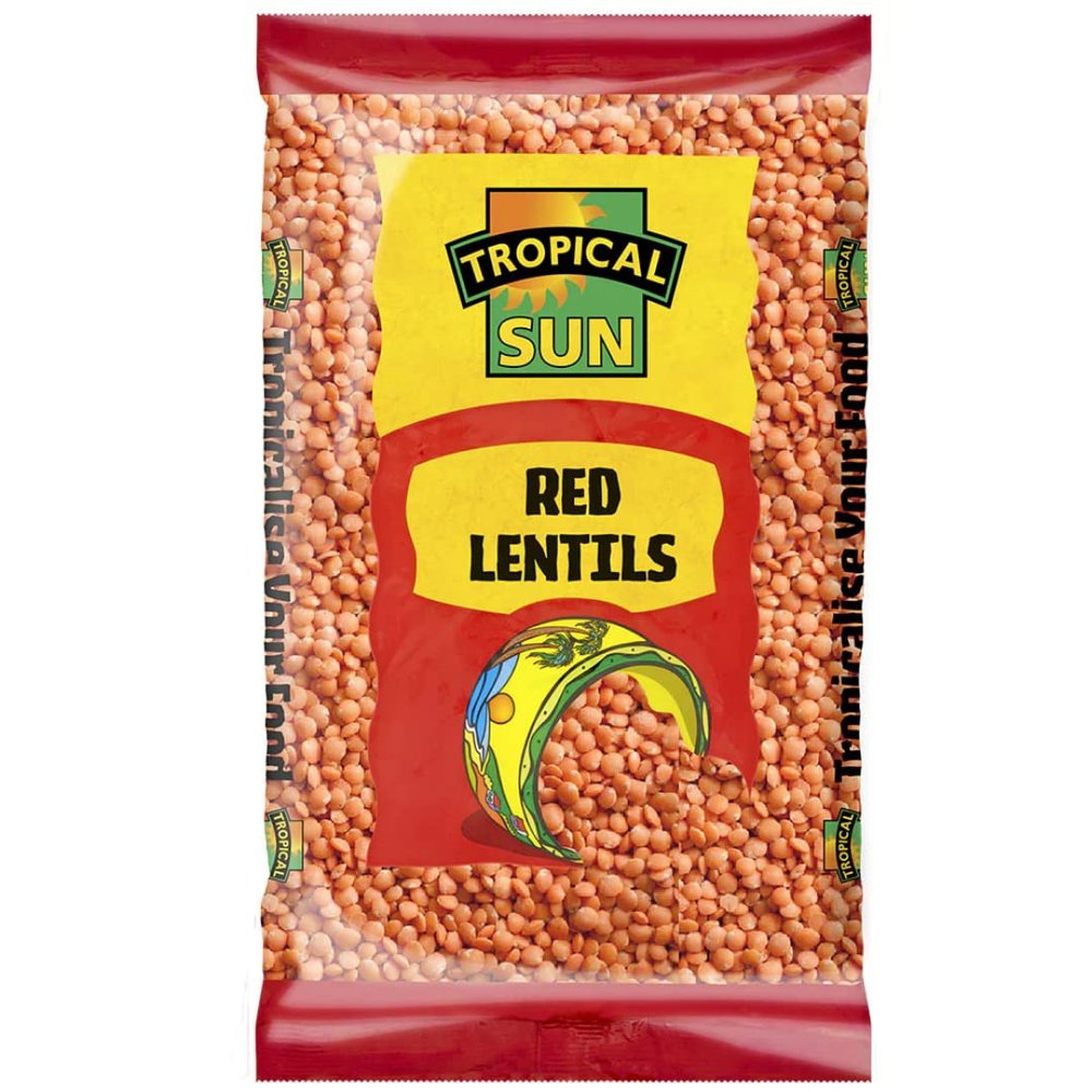 2 x Tropical Sun Red Lentils 20 x 500g